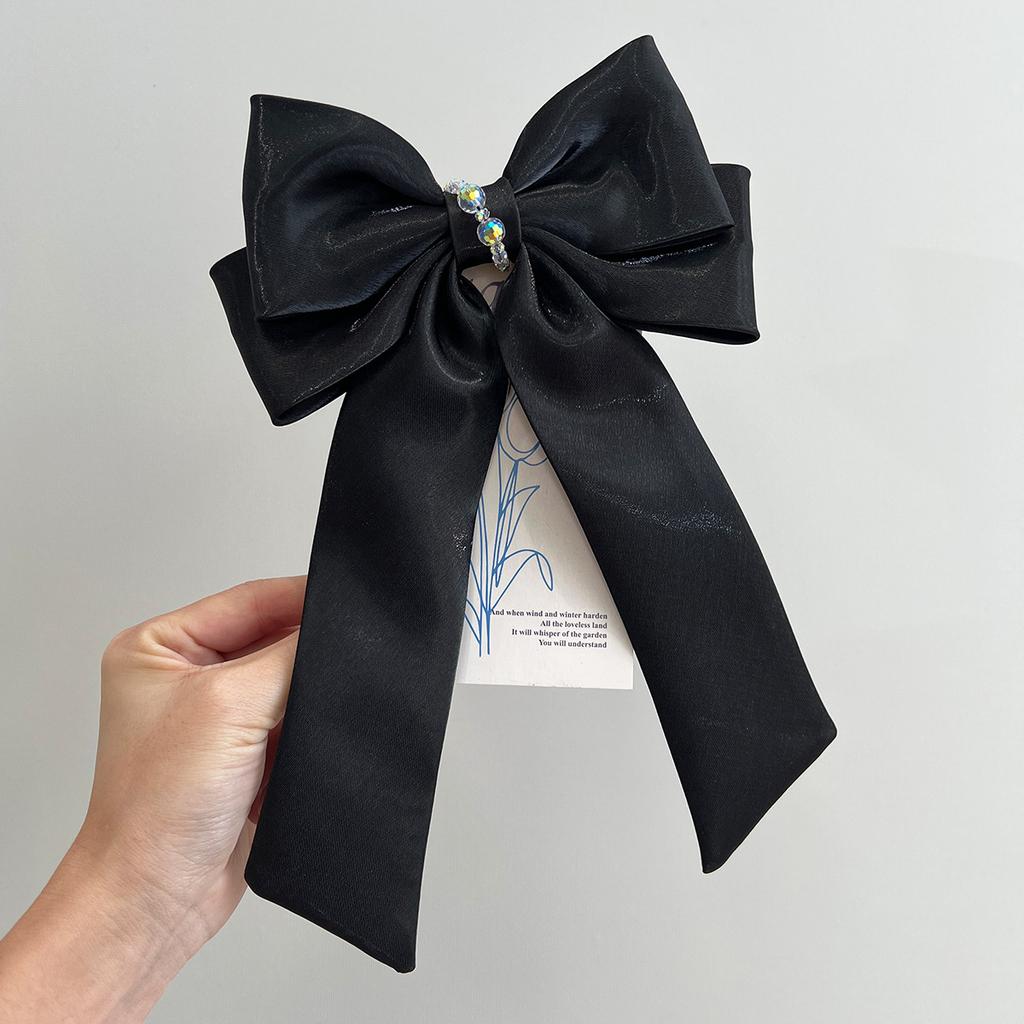 Summer Colorflu Silk Satin Bow Barrette Hair Pin Adult Hair Accessories Hair Jewley