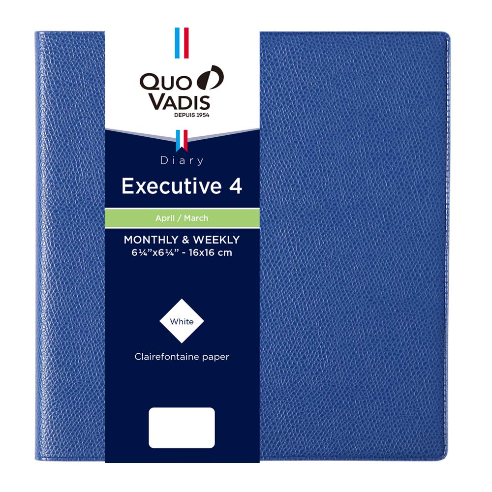 

QUOVADIS Executive 4/Anpara Diary (Starting April 2025) (Weekly Vertical, Square Size, 16x16cm) Blue Ocean QUOVADIS qv66201bl