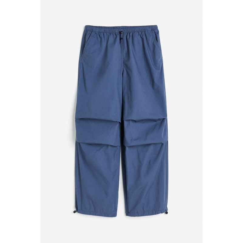 

HM Women s Parachute Pants Fall Retro Casual Working Pants Mid Waist Wide Leg Pants 1112962 Blue 165/80