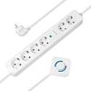 Power Strip Block - LOGILINK - Lps271 - 6 Sockets - Switch - 1.5 M - White