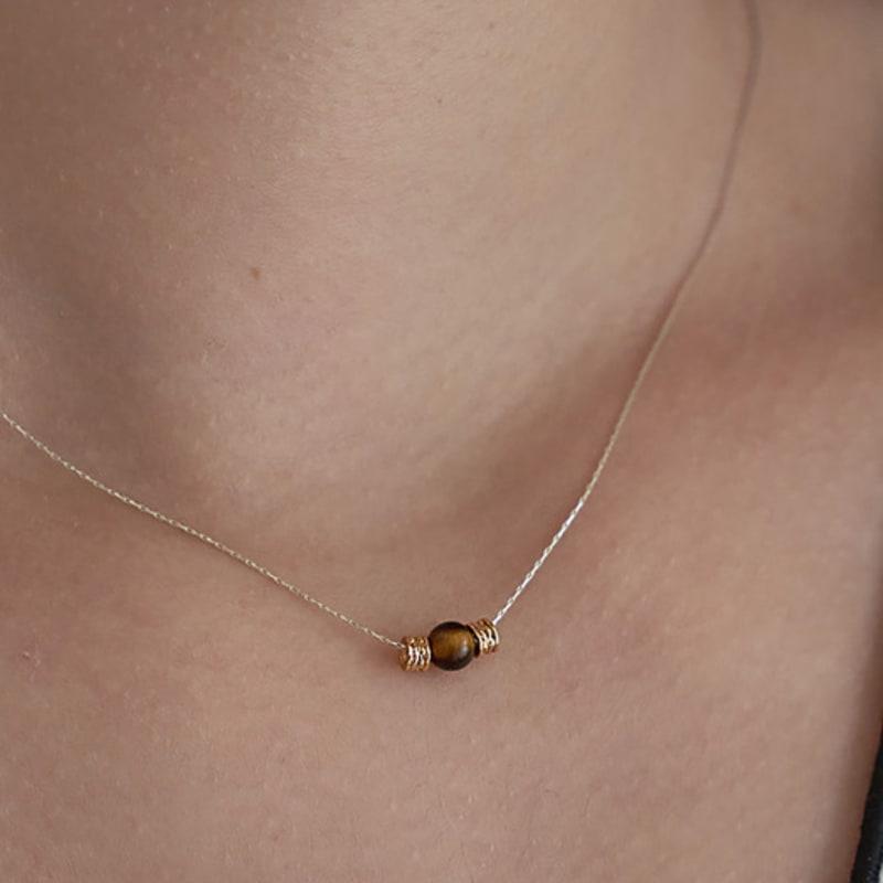 OR D`OR Round Tiger Eye Necklace
