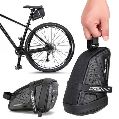 1L Bike Saddle Bag Large Capacity Bike Seat Bag Bike Pocket Pack Reflective Bicycle Saddle Bag for Mountain Road Bikes