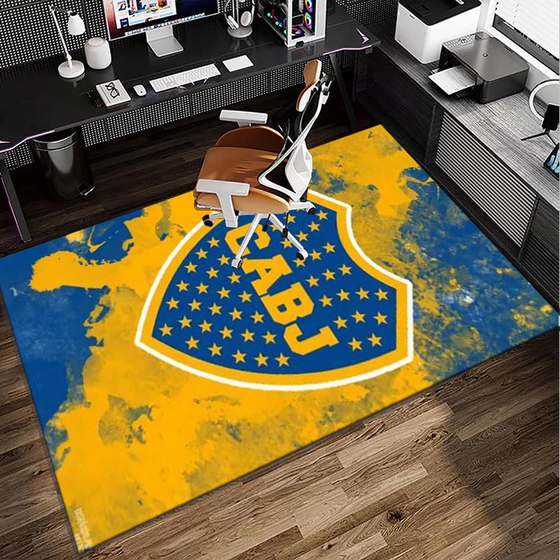 Football Club Emblem Office Rug Chair Mat, Game Carpet, Suitable for Front Door, Bedroom, Living Room, Desk, Holiday Gift