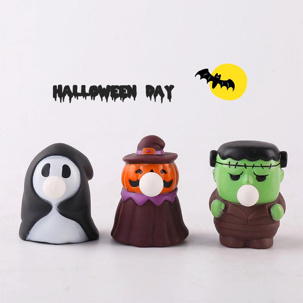 Halloween Squishy Fidget Toys Pumpkin Spit Bubbles Stress Squeeze Relief Toy for Kids Adults Party Favors Anti-Stress Pinch Toy