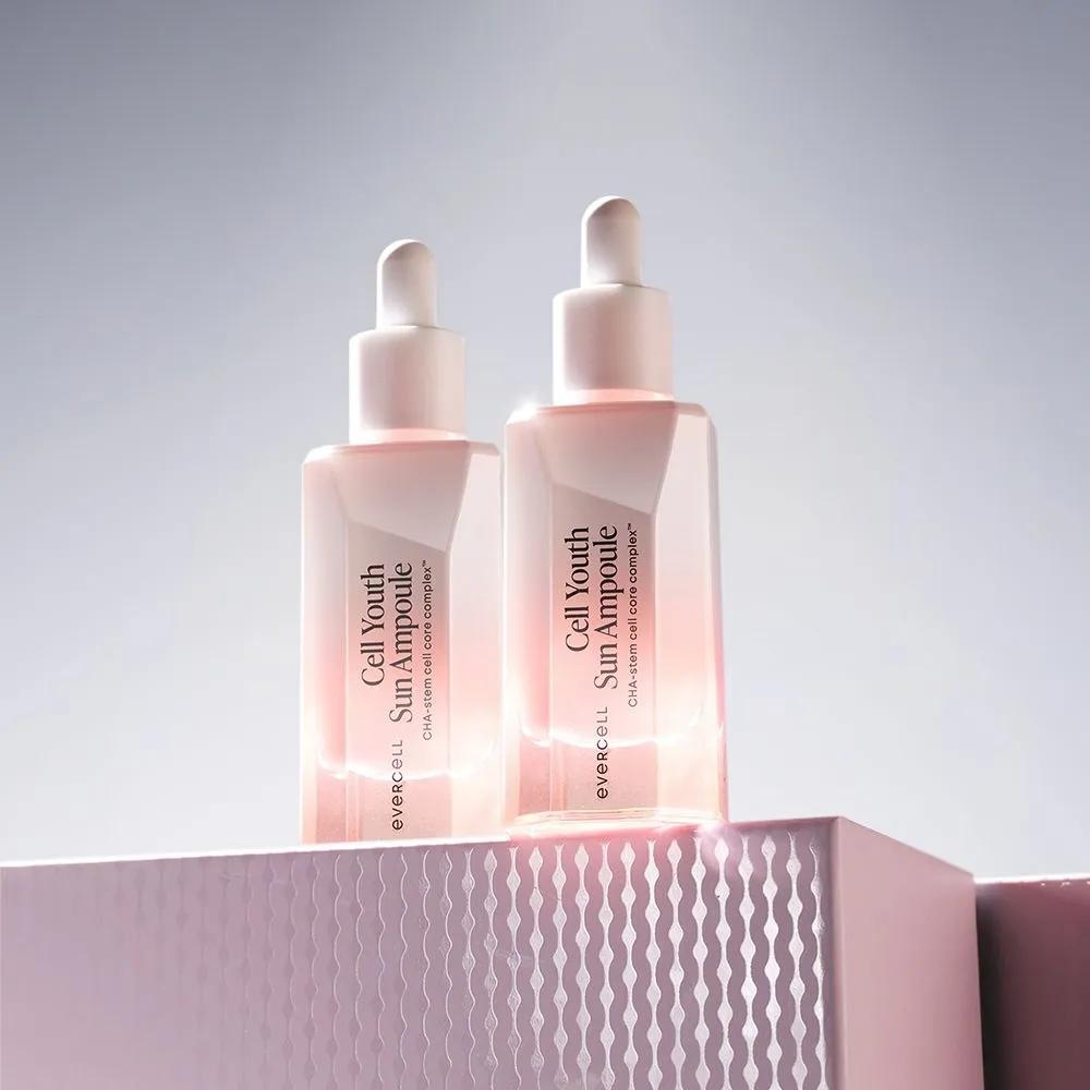 

EVERCELL Cell Youth Sun Ampoule 30ml x 2 Moisturizing Sun Cream SPF 50+ PA+++ Whitening Anti-wrinkle Sunscreen