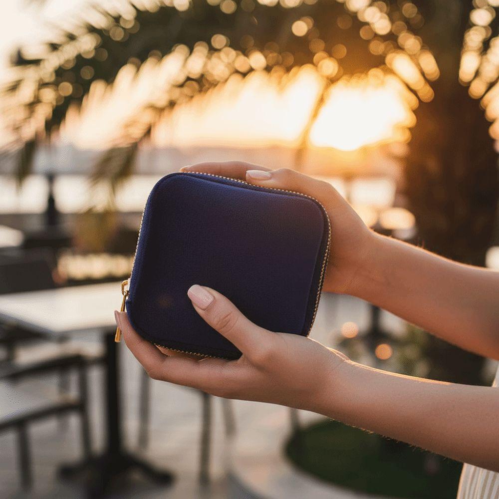 Double-layer Jewelry Storage Bag Earrings Velvet Jewelry Holder Jewelry Packing Bag Vacation