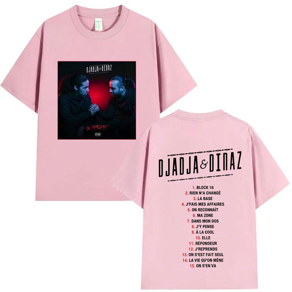 Rapper Djadja Dinaz Album 2025 Graphic T Shirts Unisexs Vintage Style Gothic Clothing TShirt Hip Hop Short Sleeve Cotton Tshirt