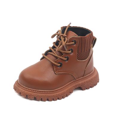 Kinderstiefel Kinder Stiefeletten Mode Klassische Gummistiefel für Kleinkinder Jungen Mädchen Kleine Jungen Kurze Schuhe PU Leder 21-30 Neu