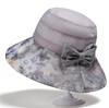Eleganti Cappelli a Tesa Larga Floreali da Donna, Cappello a Secchiello Leggero e Traspirante per Primavera/Estate, Cappello da Pesca con Tesa Larga e Protezione UV con Dettaglio Floreale