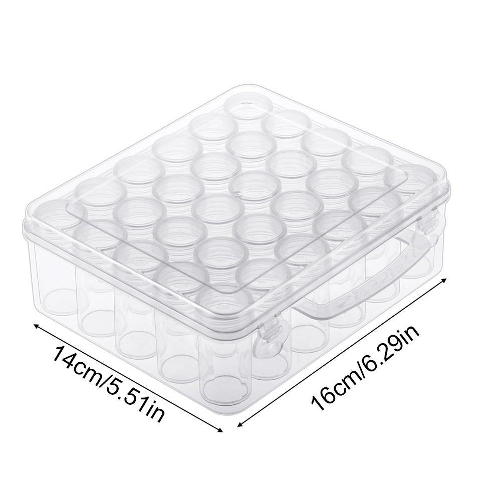 

1pc 30 Slots Transparent Plastic Storage Box, DIY Diamond Painting Beads Charms Jewelry Nail Accessories Organizer Box