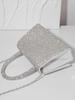 2024 Luxurious Rhinestone Bow Evening Bag - European & American Bridal Clutch