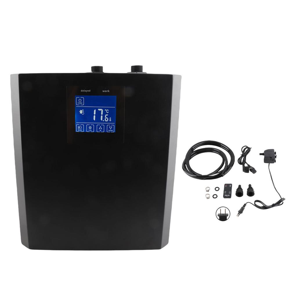 Water Chiller 1 3HP Horsepower 79gal Low Noise Fish Tank Cooling System with Pump Nozzle and Water Pipe EU Plug 220V