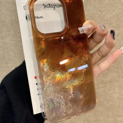 Handyhülle für Damen, hochwertig und leichter Luxus für Apple Handy-Schutzhülle Silikon Stanniolmuster Handyhülle