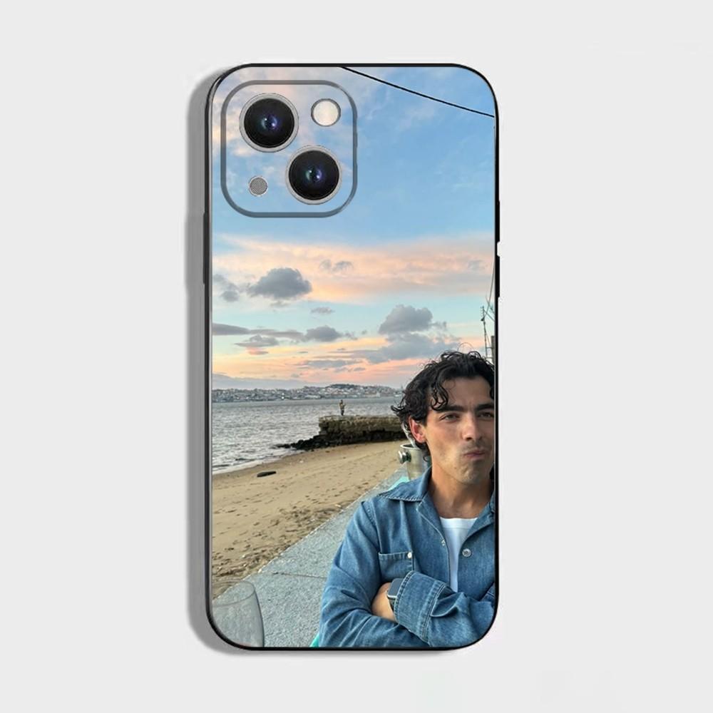 1PC Singer Joe J-Jonas Phone Case For iPhone 16 15 Plus 14 13 Pro Max 12 Mini 11 X XS XR 7 8 8Plus Black Soft Phone Coque
