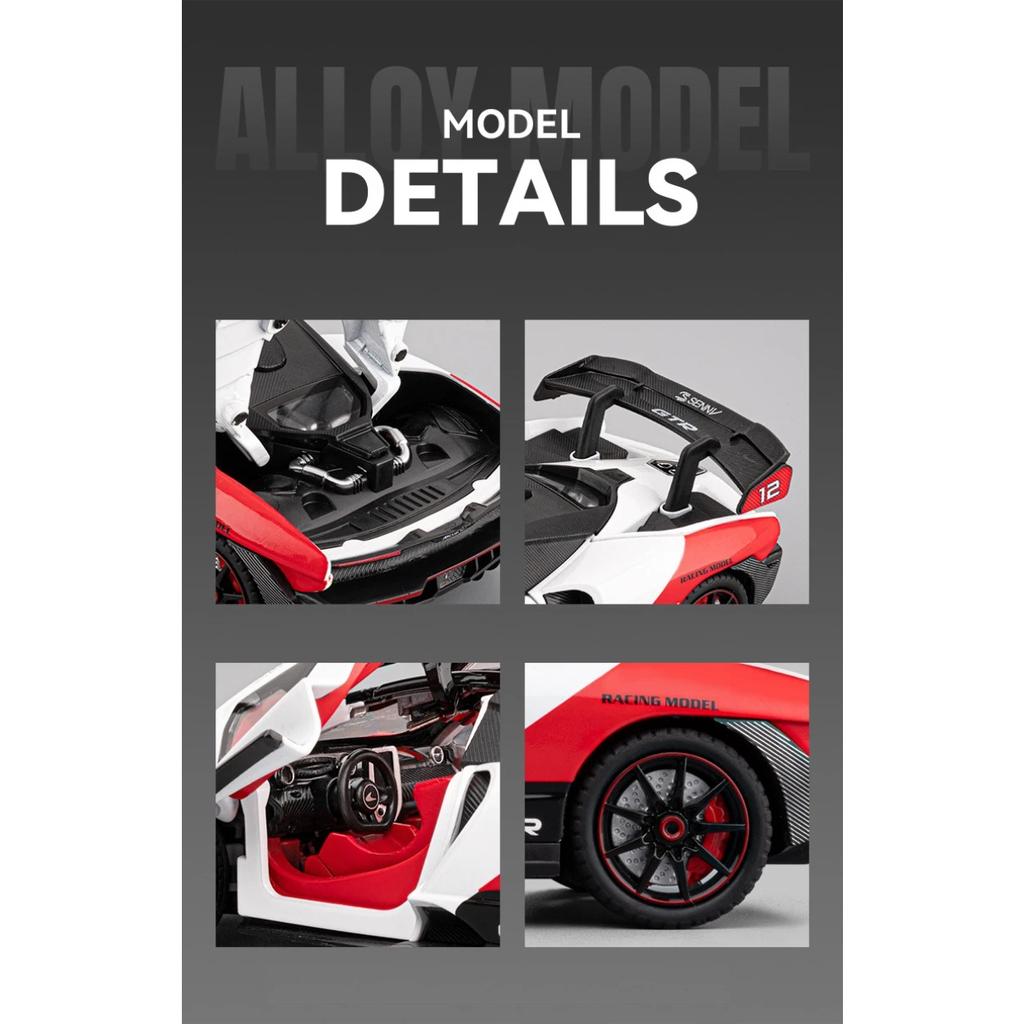 1/24 McLaren Senna GTR 2025 Alloy Model Car Toy Diecasts Metal Casting Sound and Light Car Toys for Children Vehicle
