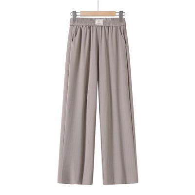 Damen Casual Hose mit elastischem Bund und geradem Bein