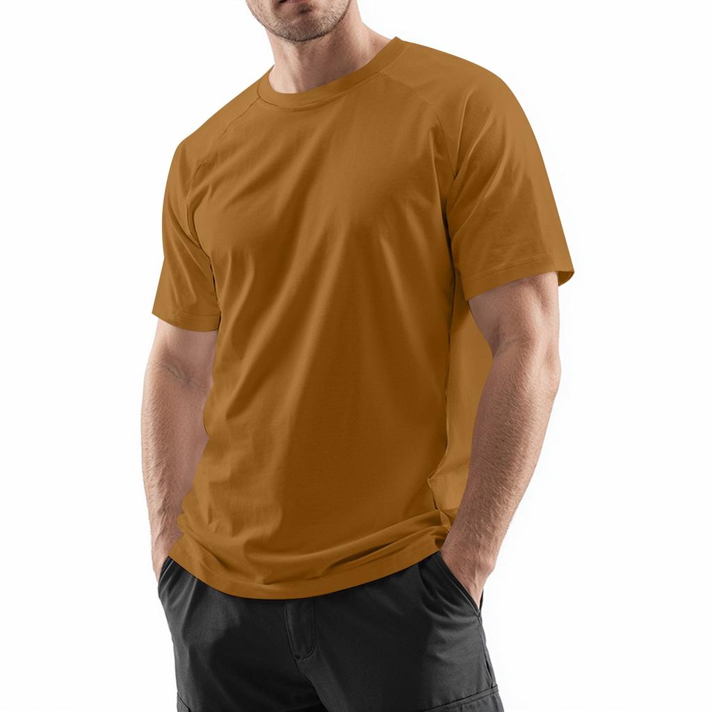 Men's Round Neck Raglan Short Sleeve Top T-shirt