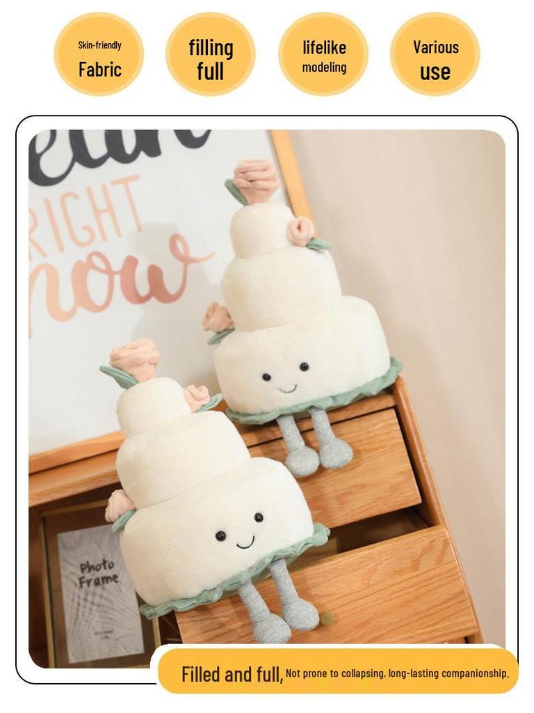 Wedding Cake Plush Doll - Creative Gift for Girls, Birthdays, Engagements, and Banquets