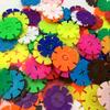 60/100/200pcs Snowflake Buliding Blocks 2 Colors Available Children Puzzle Plastic  Early Education Toys Gift for Kids