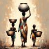 Arte Murale su Tela Cultura Africana Etnica Stampe Poster Donna Nera per Soggiorno Decorazione Casa Pittura su Tela Ragazza Africana Astratta