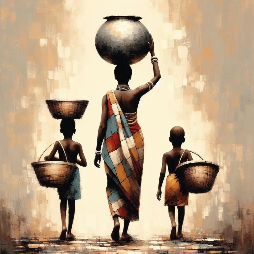 Arte Murale su Tela Cultura Africana Etnica Stampe Poster Donna Nera per Soggiorno Decorazione Casa Pittura su Tela Ragazza Africana Astratta
