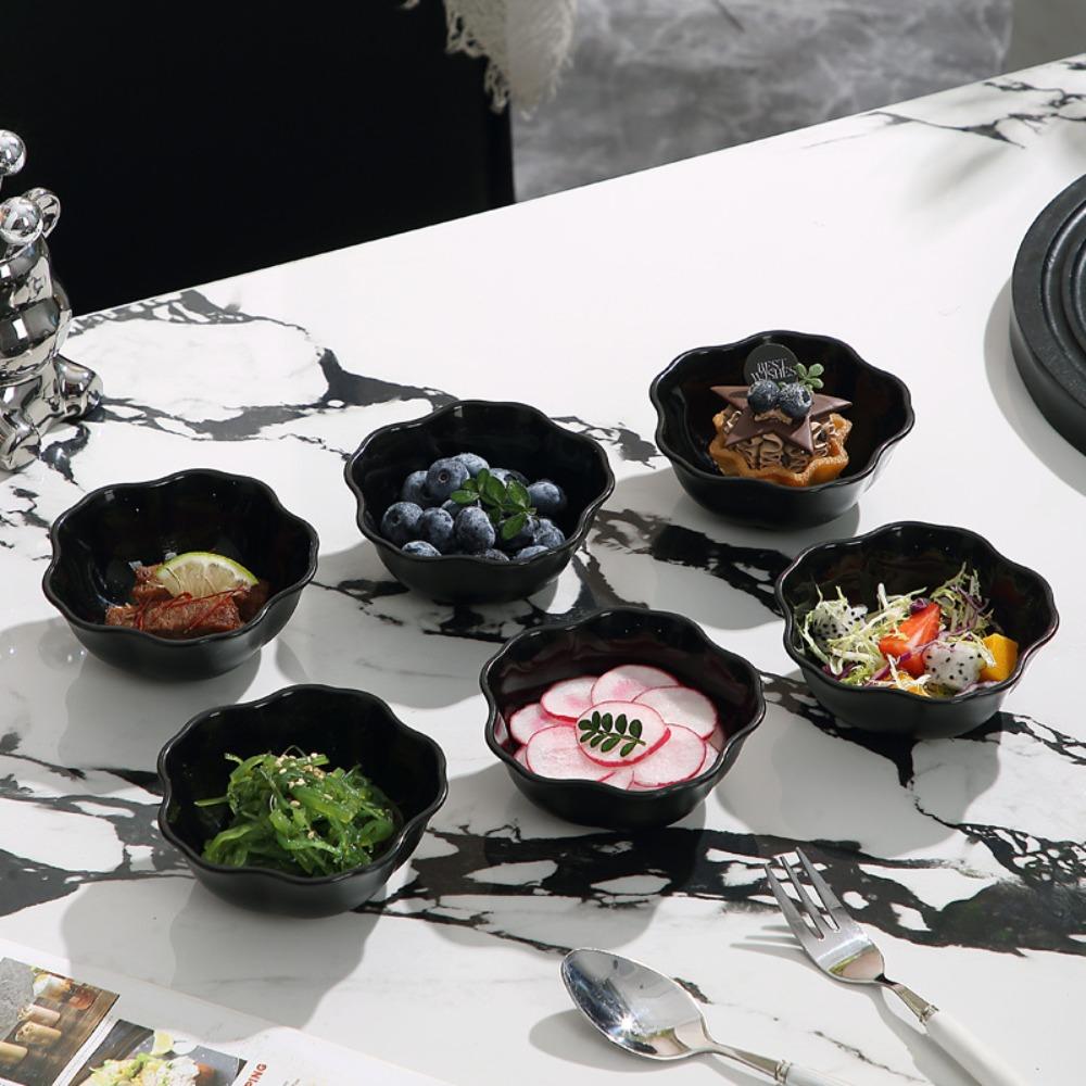10 Piece Flower/Square Sauce Dish Plastic Appetizer Dish Multifunctional Seasoning Dish  Restaurant
