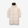 Goose Down Long Padding Jacket Stretch Hood