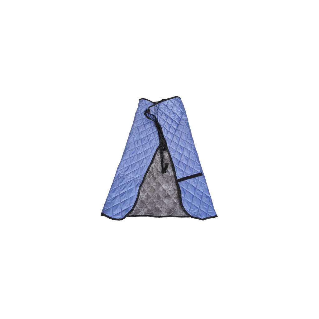 Knee Blanket Adjustable Waist Circumference Water Resistant Wind Proof Thick Warm Plush Lap Blanket for Outdoor Blue