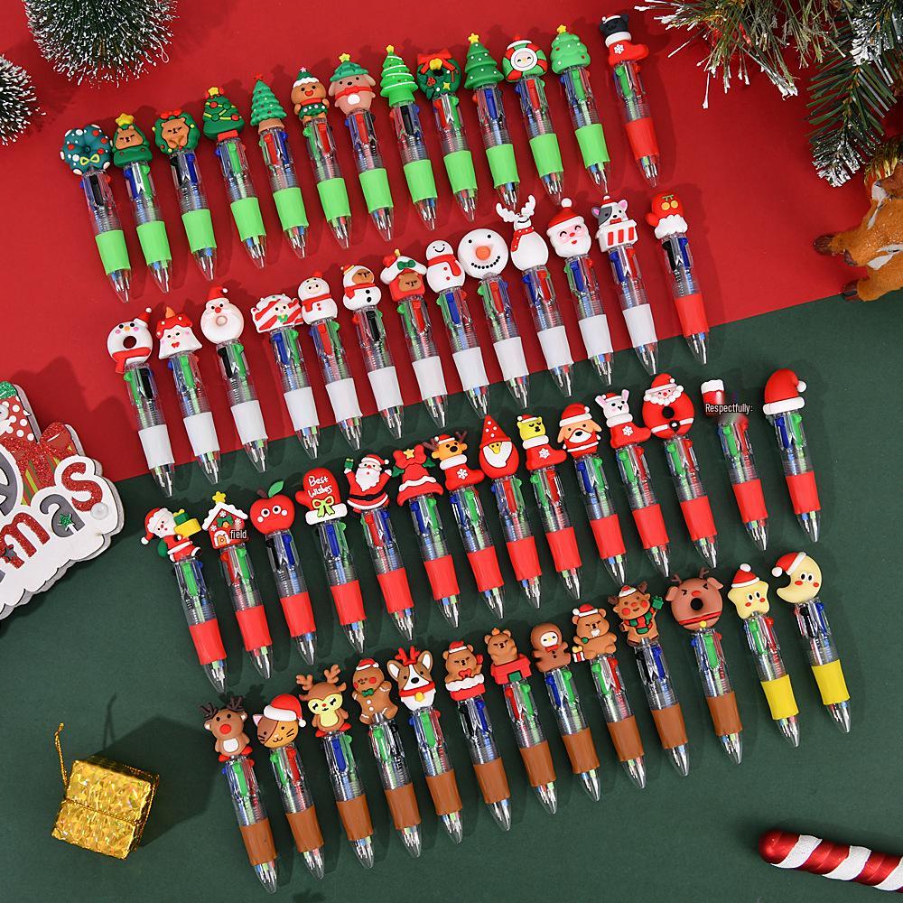 Multicolor Christmas Ballpoint Pen - Festive Gift for Students, Journaling & More