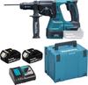 Cordless Combination Hammer Drill Makita DHR243 DHR243RTJ Edition (2x 5.0 Ah + MakPac