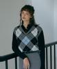 Oder Lambswool Argyle Vest - Grey