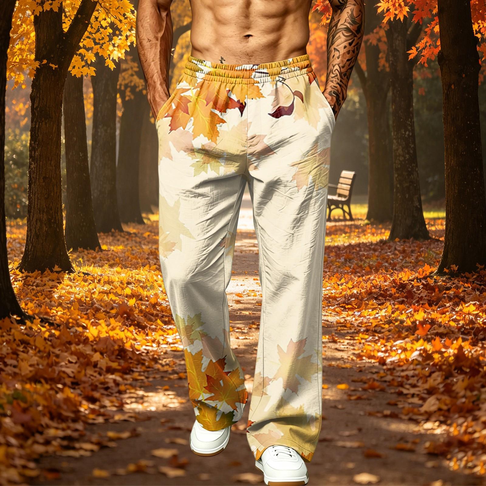 Men s Loose Fit Wide Leg Pants with Pockets for Athletic Casual Wear XXL
