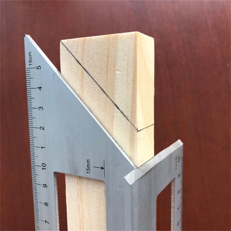 Multifunctional Square 45/90 Degree Gauge Angle Ruler Aluminum Alloy Woodworking Scribing Mark Line Gauge Measuring Tools