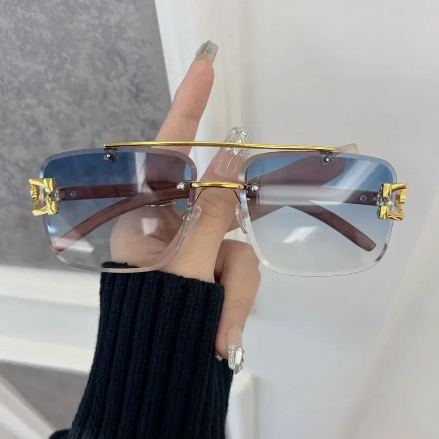 

Casual Square Sunglasses Women Men Rimless Sun Glasses Female Male Designer Brand Lovely Travel Outdoor Oculos De Sol Other