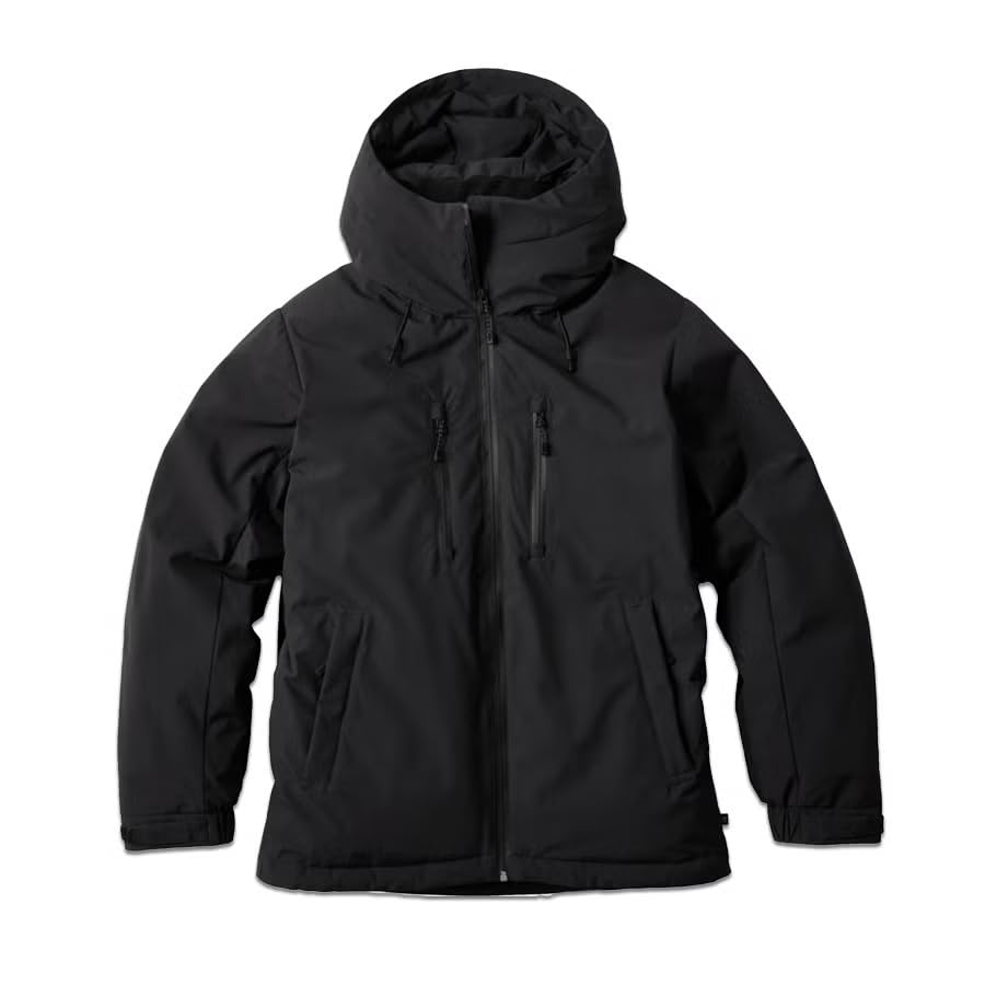 HAMURE Men's Stretch Down Parka HMU-2632 Black M Water-Repellent 700FP Warm Winter Jacket Casual Stylish Outerwear Jumper Size M