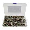 120-Piece Zinc Alloy Hex Socket Nut Set - M4 to M10 Threaded Inserts
