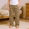 Fashionable Children's Versatile Polka Dot Stripe Print Pocket Casual Pants