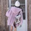 Pink Hooded Lamb Fur Integrated Cotton Clothing Women's Winter Clothing Small Thickened Imitation Mink Fur Jacket Fashion