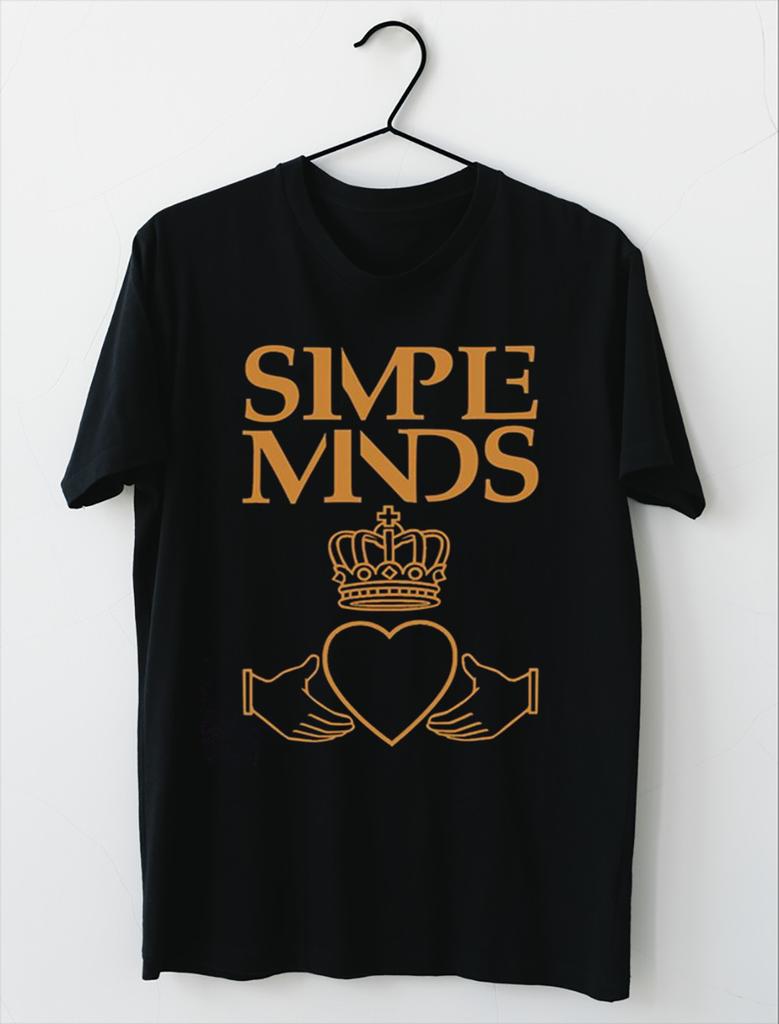 Simple Minds Logo Bawełniany Czarny T-shirt Krótki Rękaw Wszystkie Rozmiary