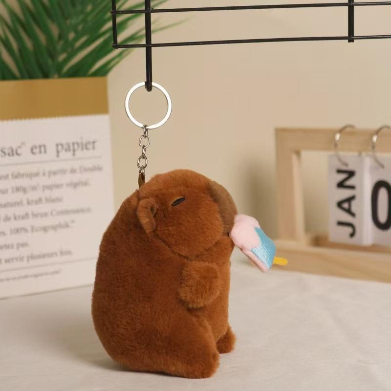 Internet celebrity cute cute cute kapibara pendant plush toy doll capybara bag pendant keychain doll doll