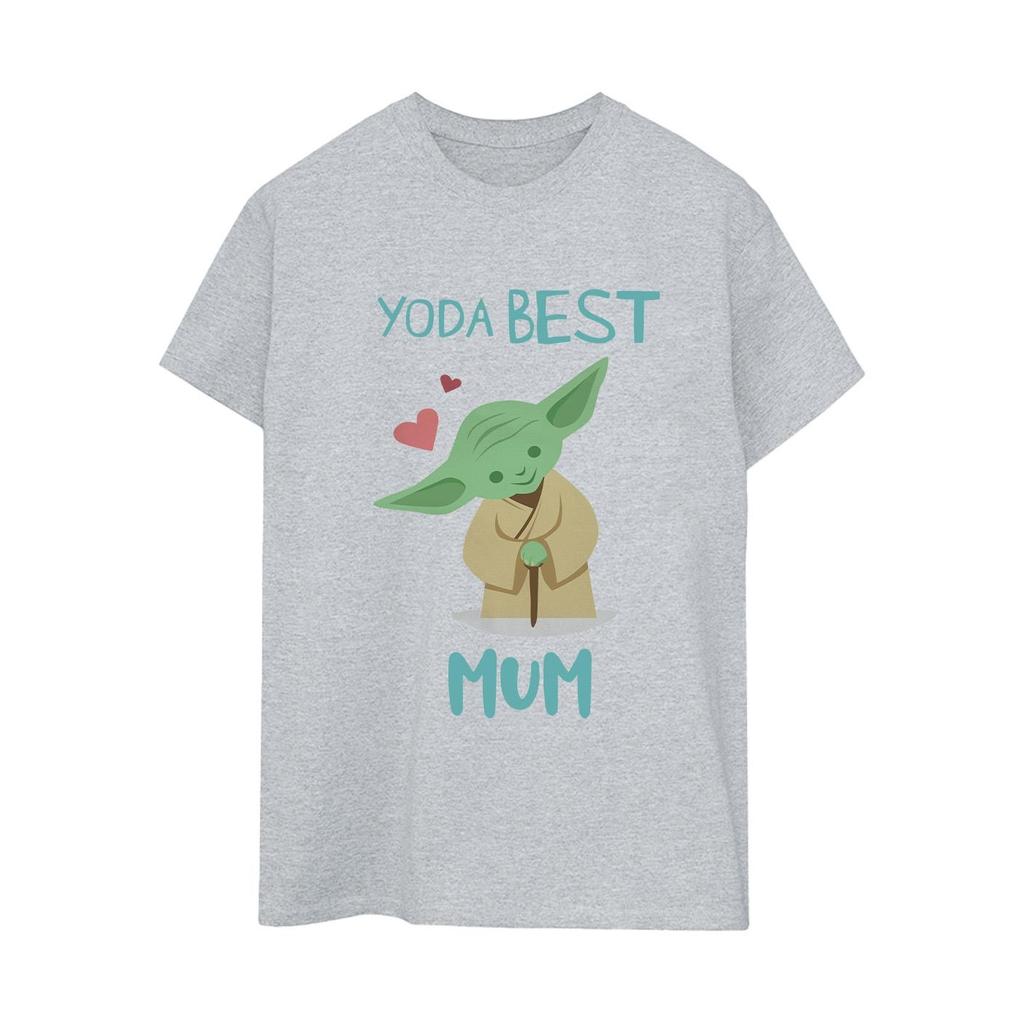 Star Wars Womens/Ladies Yoda Best Mum Cotton Boyfriend T-Shirt
