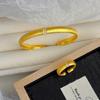Brushed Gourd Open Bracelet for Women Niche, Light Luxury and High-end Feel