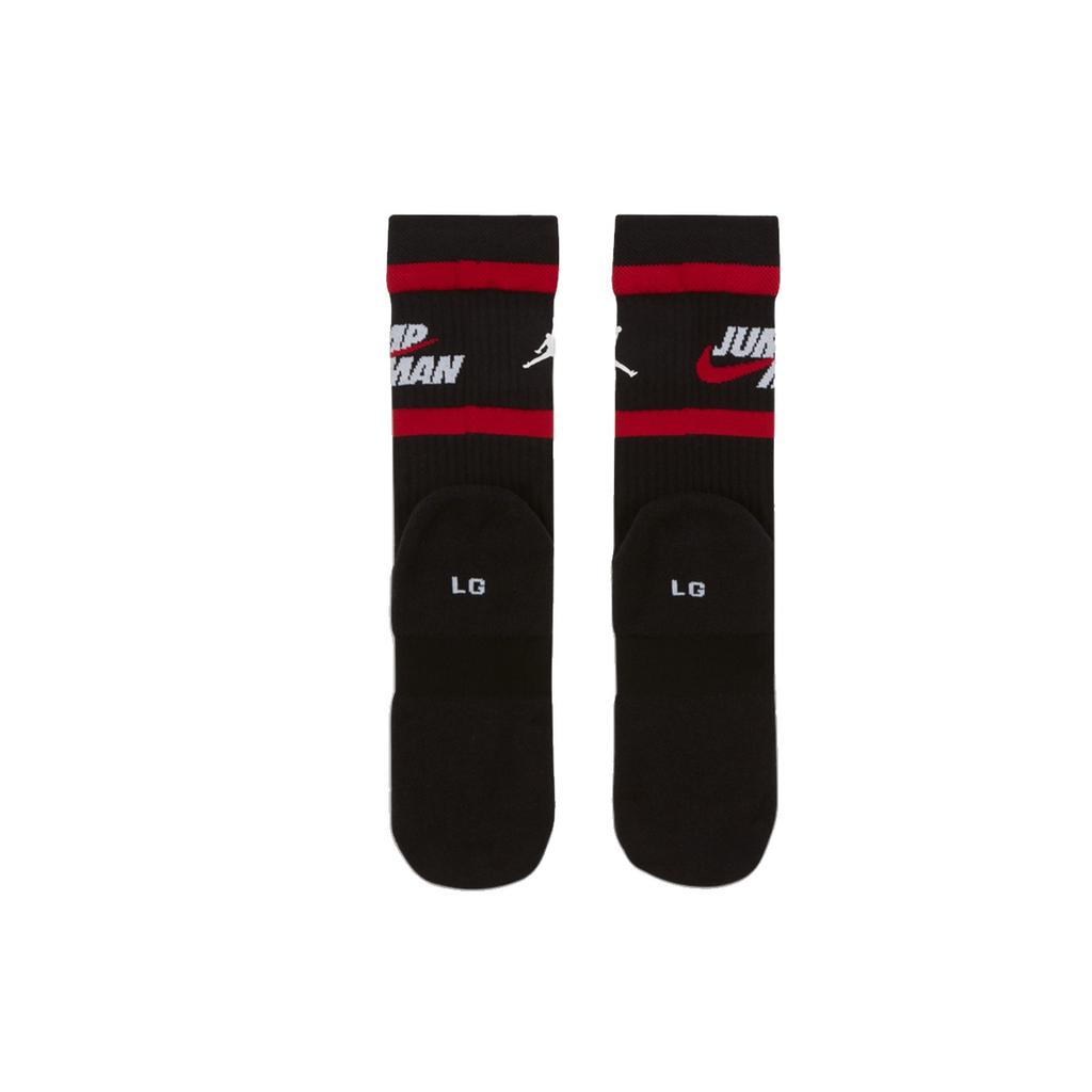 Air Jordan Legacy Crew Contrasting Colors Logo Sports Training Mid Calf Socks One Pair Black Unisex DA2560-010