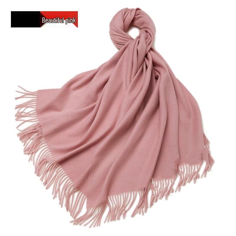 Women's Cashmere Ripple Tassel Scarf Shawl