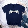 Neuartige kreative Spielkonsole 3D-gedrucktes Muster Damen-Shirt Kurzarm T-Shirt