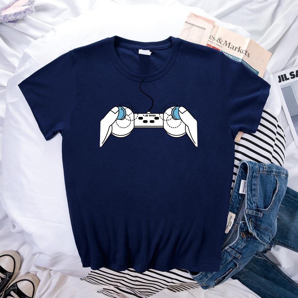 Neuartige kreative Spielkonsole 3D-gedrucktes Muster Damen-Shirt Kurzarm T-Shirt