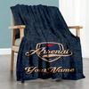 Arsenal Personalized Name Blanket Lightweight Customizable Blanket Soft & Cozy Throw For Living Room Seaside Home Decor Picnics All-Season Use