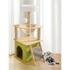 Green Cat Tree with Cat Condos Cat Scratchers Space Capsule Cat Climbing Frame Cat Tree Tower Cat Scratching Posts Pet Products