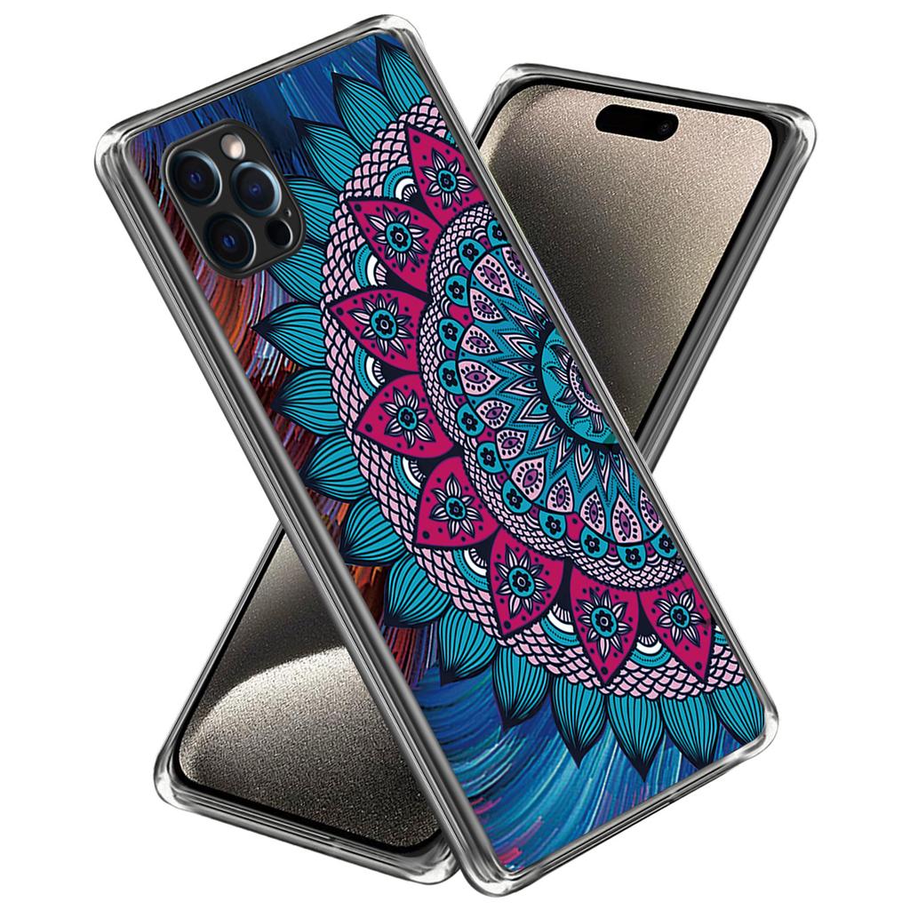 For iPhone 16 Pro Max Case Pattern Printed Shockproof TPU Phone Cover
