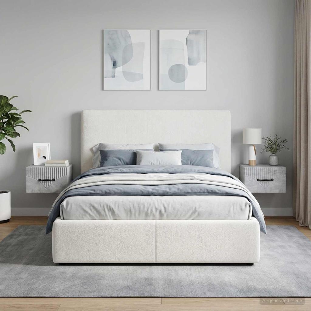 Wall Mounted Nightstand 2 pcs Concrete Grey 34.5 x 33 x 20 cm